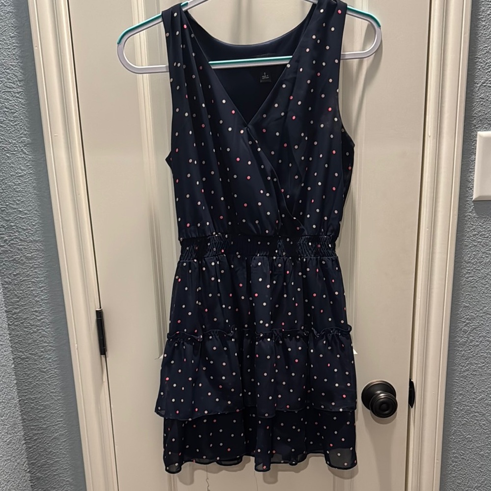 I.N. San Francisco Blue Sleeveless V-Neck Sundress